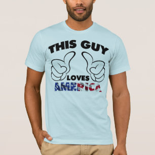 T-shirt Ce type aime l'Amérique