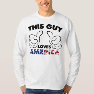 T-shirt Ce type aime l'Amérique