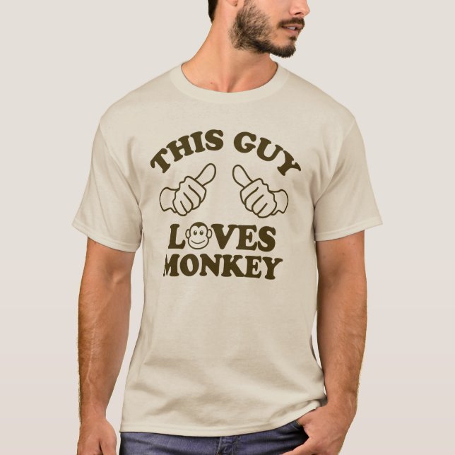 T-shirt Ce type aime le singe (Devant)