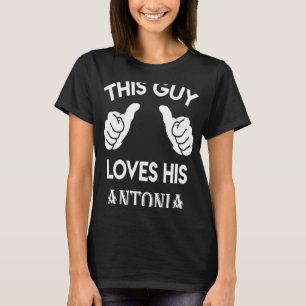 T-shirt Ce type aime son coeur de valentin ANTONIA apparti