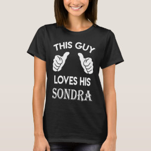 T-shirt Ce type aime son coeur de valentine SONDRA apparti