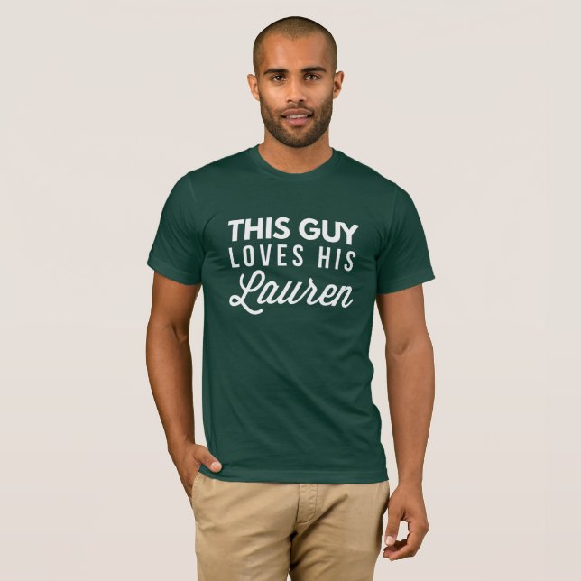 T-shirt Ce type aime son Lauren (Devant entier)