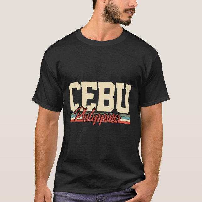 T-shirt Cebu Philippines île Retro Cadeau (Devant)