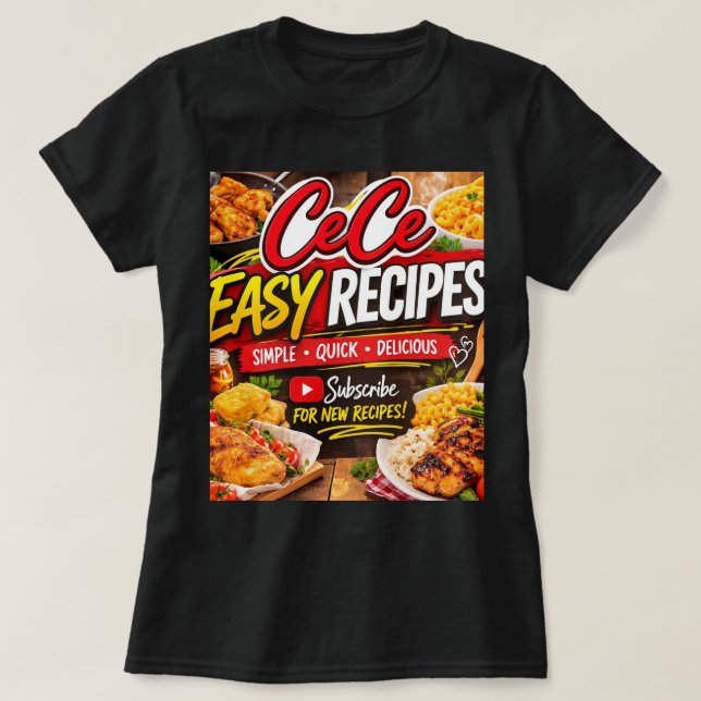 T-shirt Cece Recette Facile (Design devant)