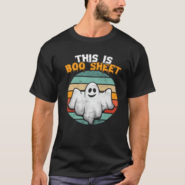 T-shirt Ceci Est Bosheet Ghost Retro Halloween Éffrayant C (Devant)