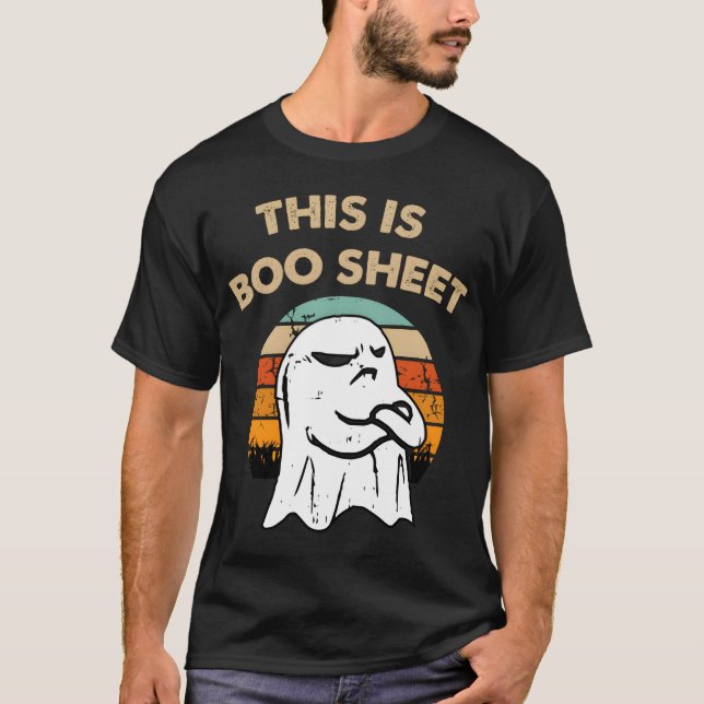 T-shirt Ceci Est Bosheet Retro HalloweenFunny Halloween f (Devant)