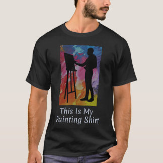 T-shirt Ceci est ma peinture montre un artiste au e rétro