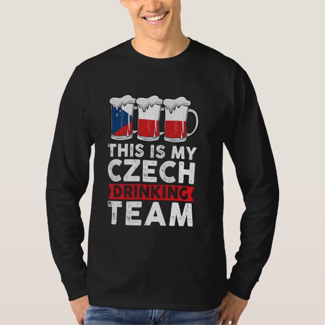 T-shirt ceci est mon équipe de boisson tchèque Tchèque (Devant)