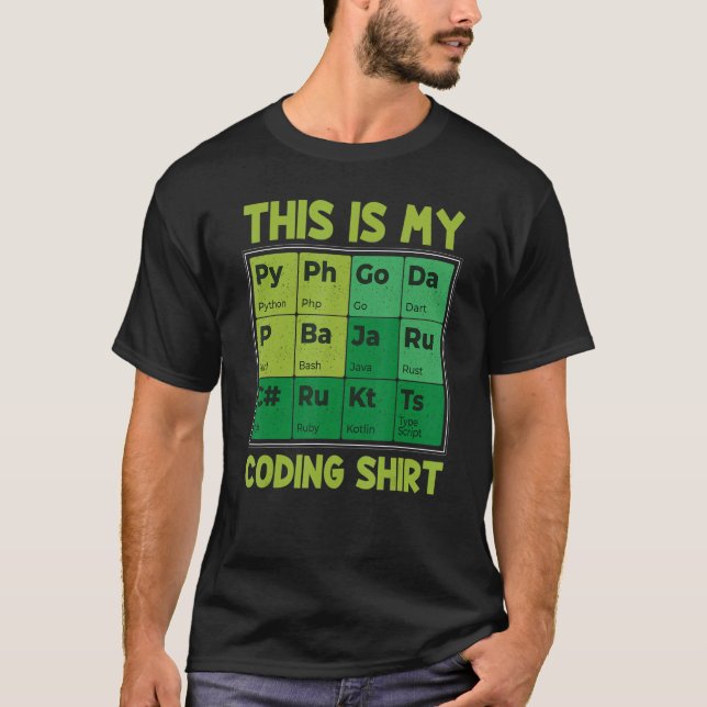 T-shirt Ceci Est Mon Tenue De Codage Programmeur Développe (Devant)