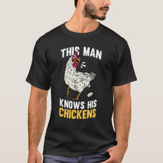T-shirt Ceci Homme Connaît Ses Poules  Éleveur de Volaille