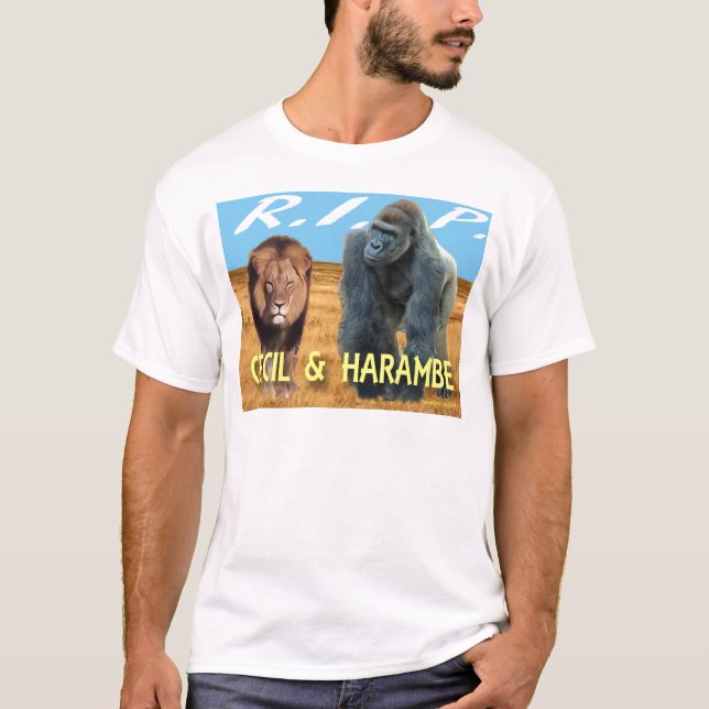 T-shirt Cecil & Harambe (Devant)