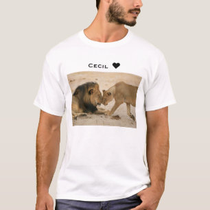 T-shirt Cecil montre de l'amour Lion & Lionne