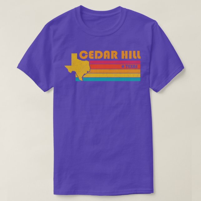 T-shirt Cedar Hill Texas Vintage Souvenir désaffecté (Design devant)