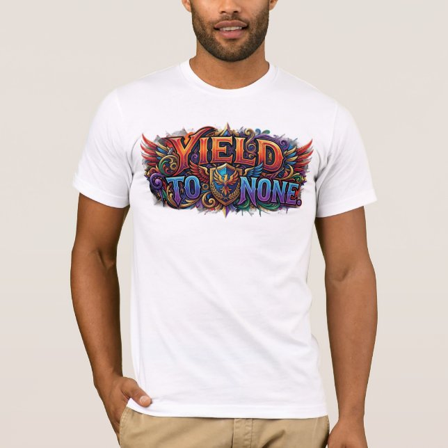 T-shirt « Céder à personne – détermination sans pe (Devant)
