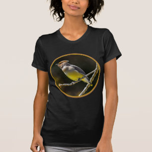 T-shirt Cèdre cire Songbird Photo originale Oiseau sauvage