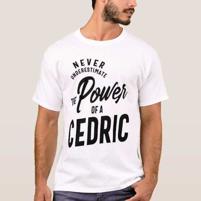 T-shirt Cedric Nom personnalisé Cadeau Anniversaire (Devant)