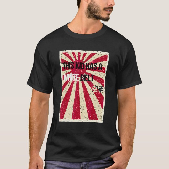 T-shirt Ceinture Blanche de Karaté Classique pour Jeunes (Devant)
