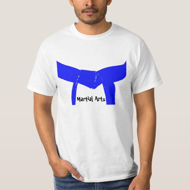 T-shirt Ceinture bleu-clair d'arts martiaux (Devant)