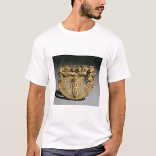 T-shirt Ceinture-boucle avec la décoration granulée,