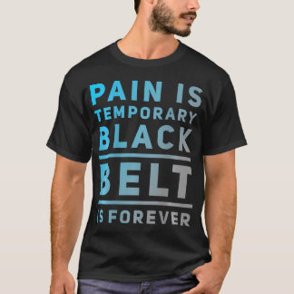 T-shirt Ceinture noire Backprint Bjj Citations Douleur Est