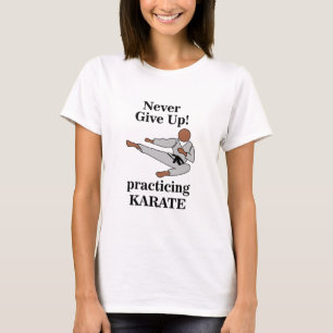 T-shirt Ceinture noire de karaté N'abandonnez jamais Arts