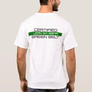 T-shirt Ceinture verte Lean Six Sigma (imprimé arrière)