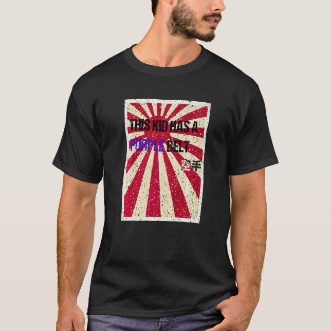 T-shirt Ceinture violette de karaté jeunesse (Devant)