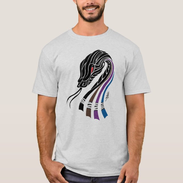 T-shirt Ceintures de serpent de BJJ pour Jiu Jitsu (Devant)