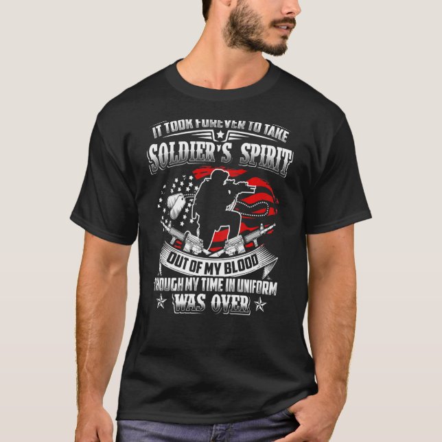 T-shirt Cela a pris une éternité pour ôter l'esprit de sol (Devant)
