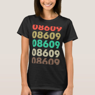 T-shirt Cela Dit 08609 Retro Code postal Zipcode 08609