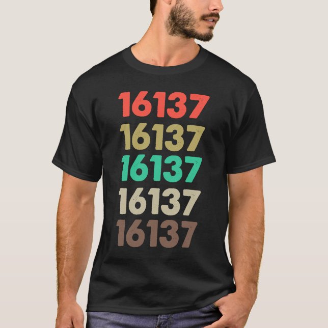 T-shirt Cela Dit 16137 Retro Code postal Code postal 16137 (Devant)