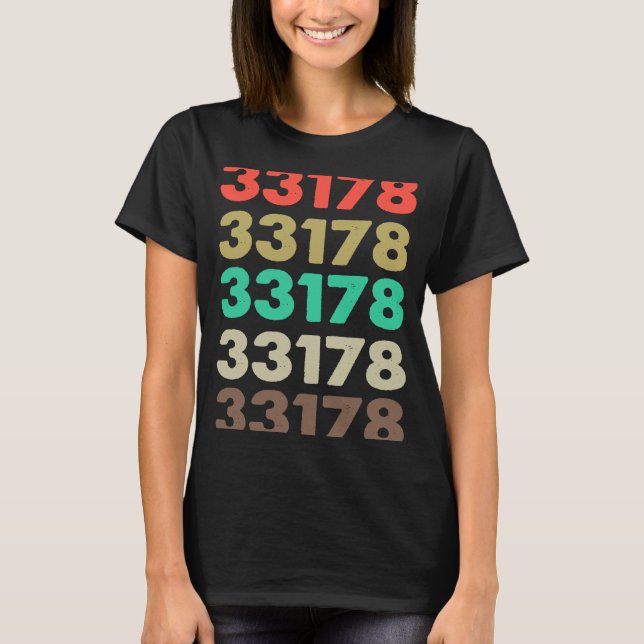 T-shirt Cela Dit 33178 Code postal rétro Code postal 33178 (Devant)