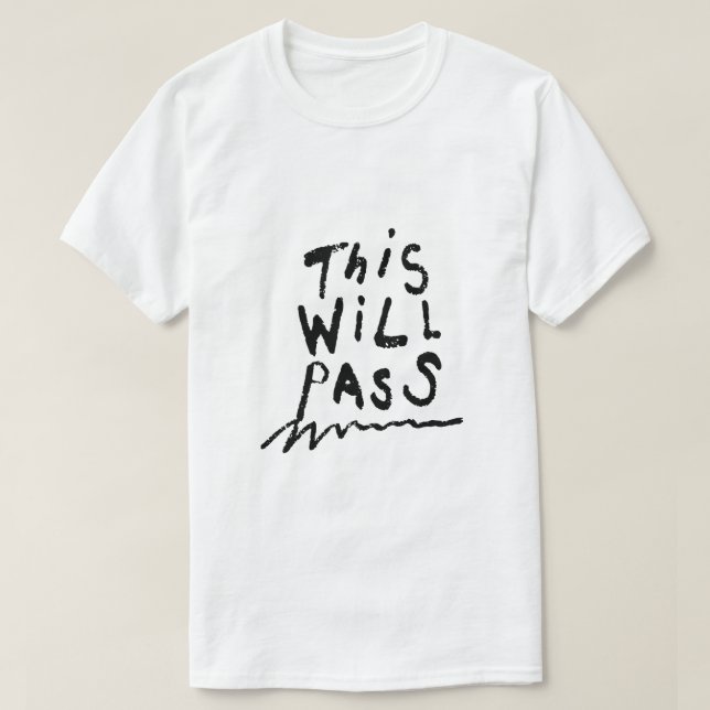 T-shirt Cela Passera – Typographie de Confort (Design devant)