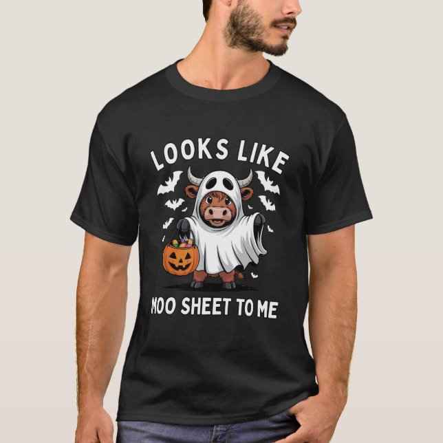 T-shirt Cela ressemble à une feuille de moo pour moi Funny (Devant)