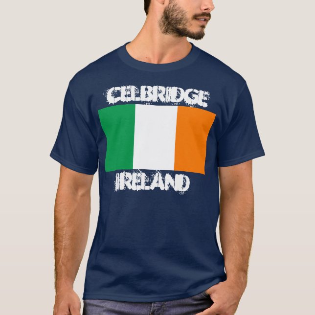 T-shirt Celbridge, Irlande avec drapeau irlandais (Devant)