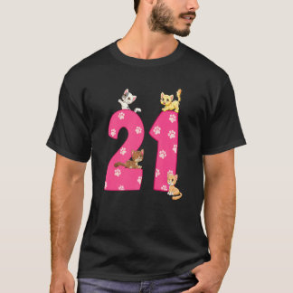 T-shirt Célébrant de l'anniversaire de chat de 14 ans Chat