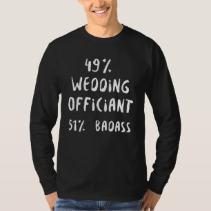 T-shirt Célébrant de Mariage Travail Ministre Ordonné sur