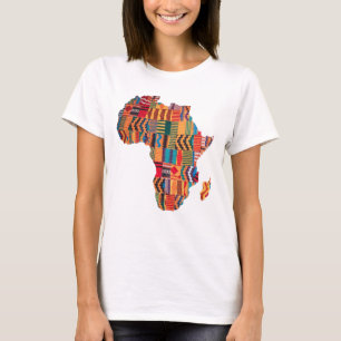 T-shirt célébrant une carte africaine colorée