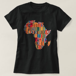 T-shirt célébrant une carte colorée de l'Afrique