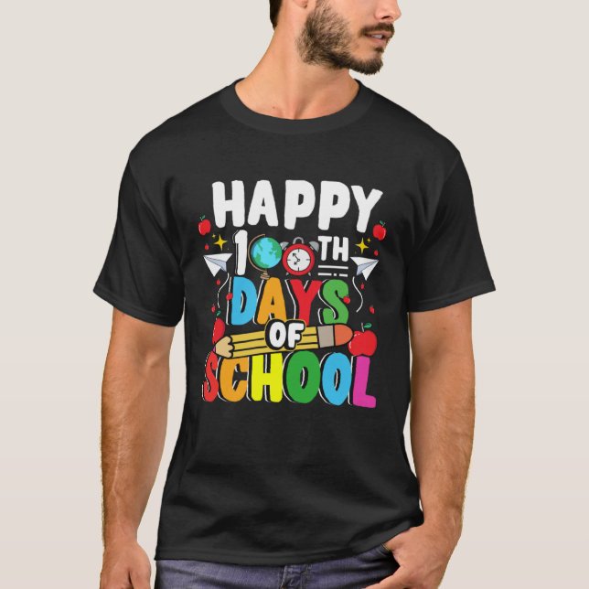 T-shirt Celebrate 100 Days  for Teachers and Students (Devant)