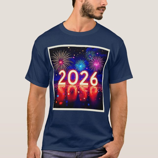 T-shirt Celebrate 2026: Bright Future Spark Design  (Devant)