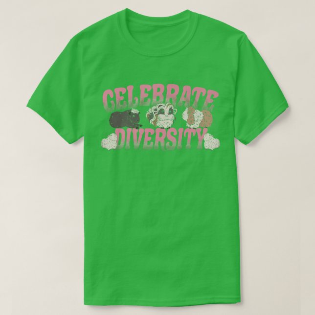 T-shirt Celebrate Diversity Guinea Pig Lover Guinea Pig Ow (Design devant)