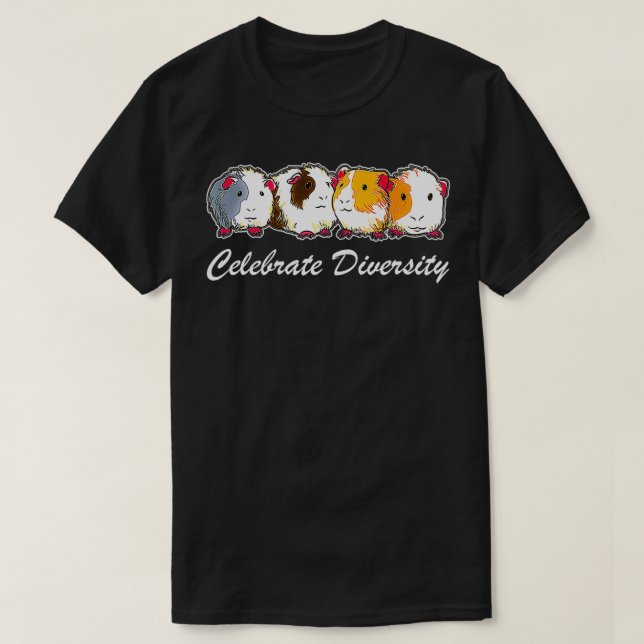 T-shirt Celebrate Diversity Guinée Pig (Design devant)