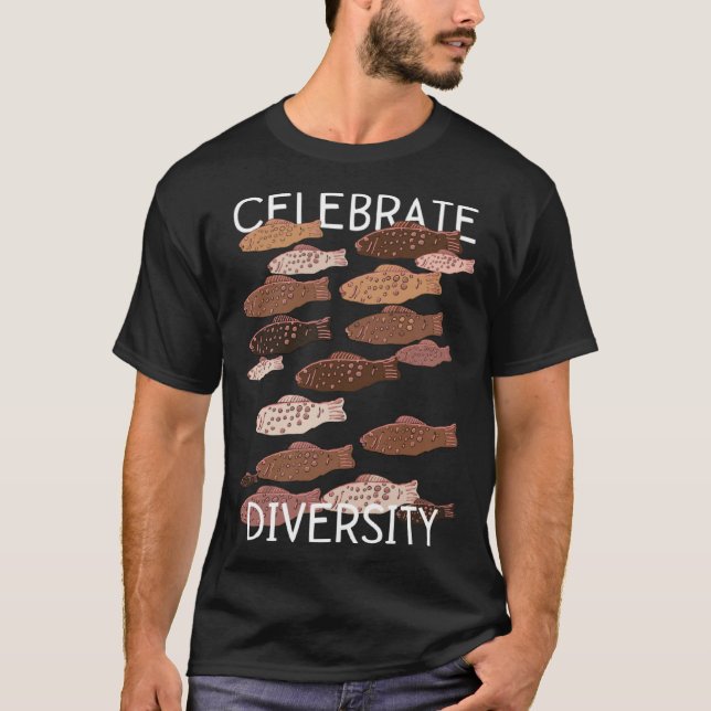 T-shirt Celebrate Diversity Inclusion Gummy Fish Racial Eq (Devant)