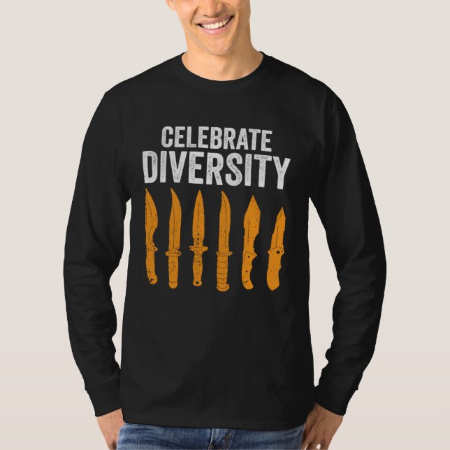 T-shirt Celebrate Diversity Knife Collecting (Devant)