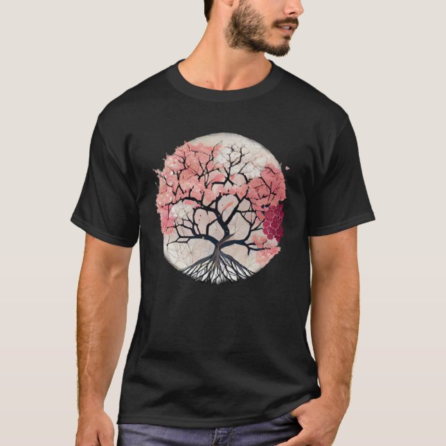 T-shirt Celebrate Renewal and Growth with Blossoming Tree  (Devant)