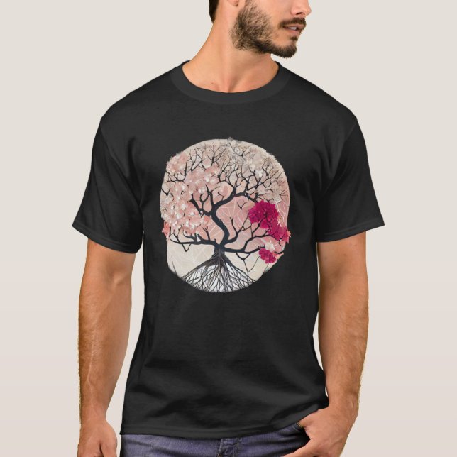 T-shirt Celebrate the Beauty of Nature with a Cherry Bloss (Devant)