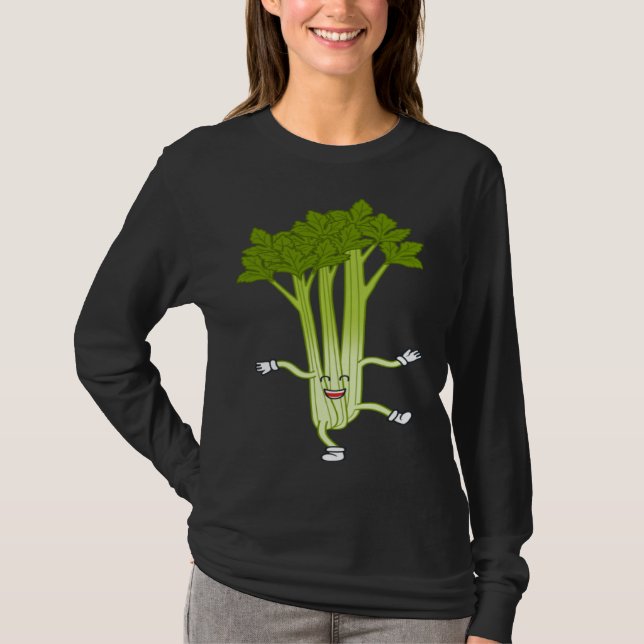 T-shirt Celebrate the Celery Ironic Food Quote Vegetables (Devant)