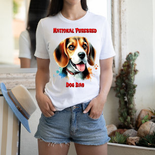 T-shirt Célébration beagle : Journée nationale du chien de