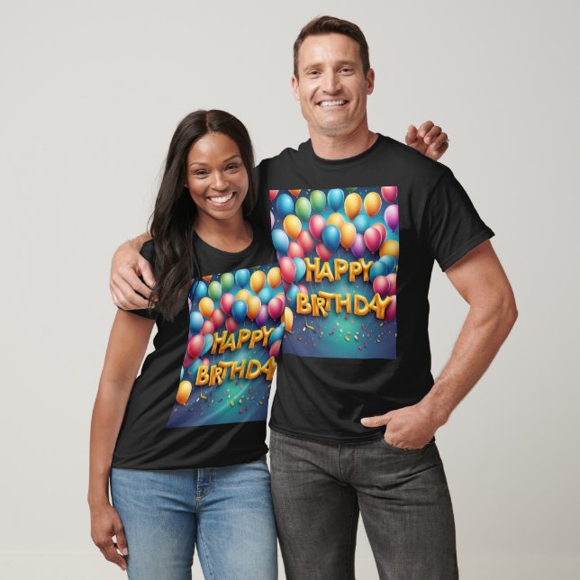T-shirt Célébration d'anniversaire avec fête festive de ba (Unisexe)